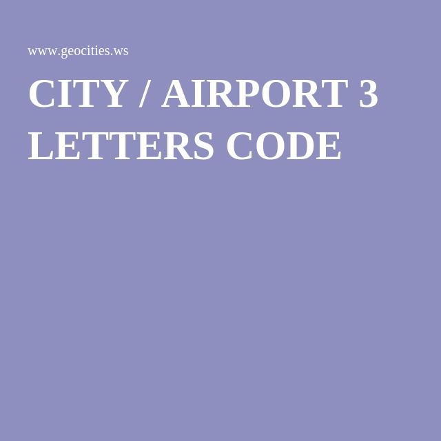 3 letter city codes airlines